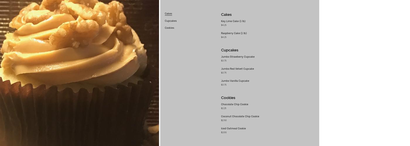 Sweet Meadows Bakery Menu