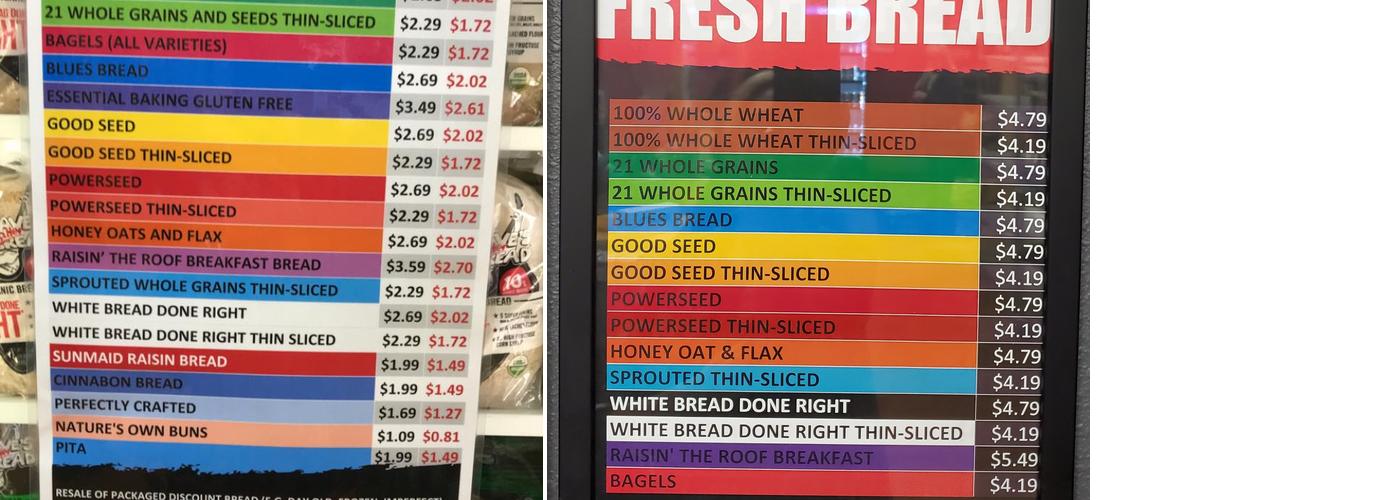 Dave's Killer Bread Menu