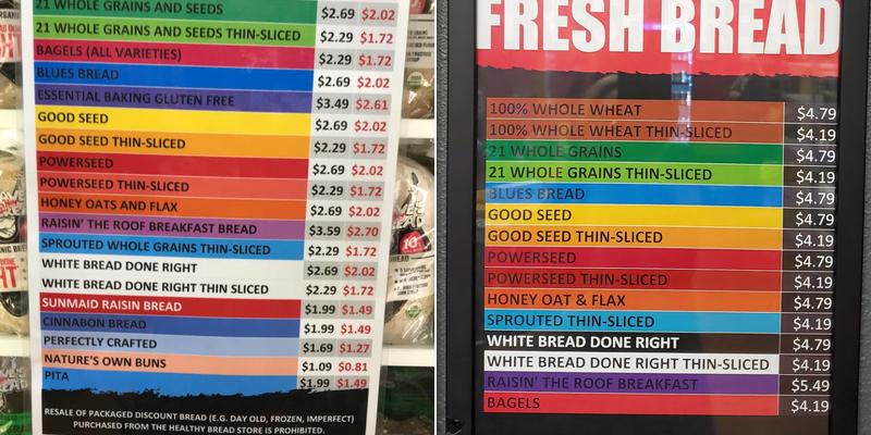 Dave's Killer Bread Menu
