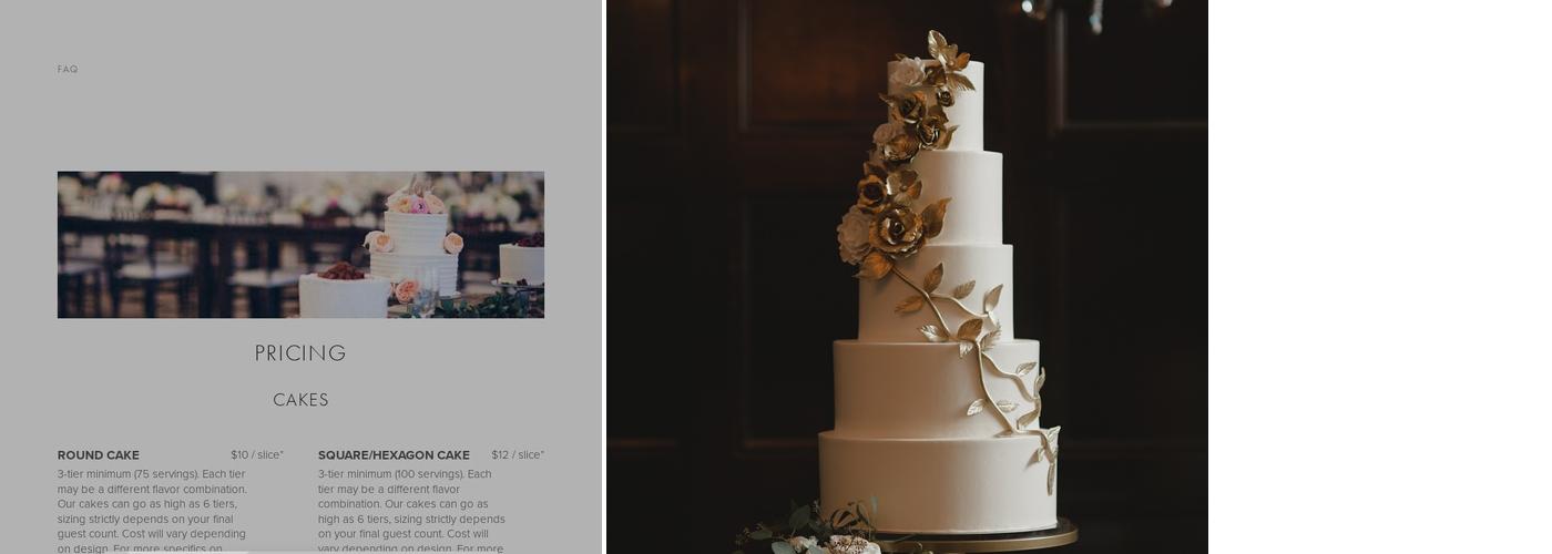 Dream Cakes Menu