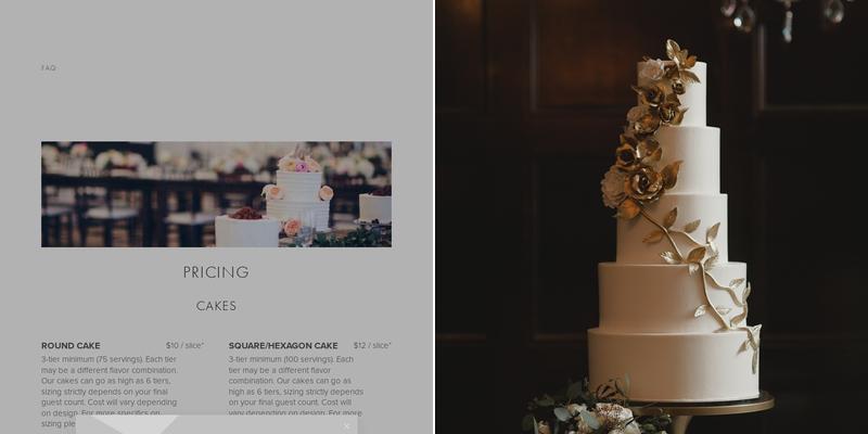 Dream Cakes Menu