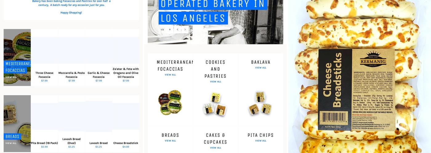 Kermanig Bakery Menu