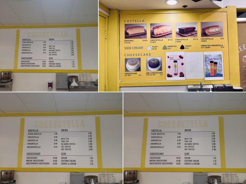 Cheesetella Menu