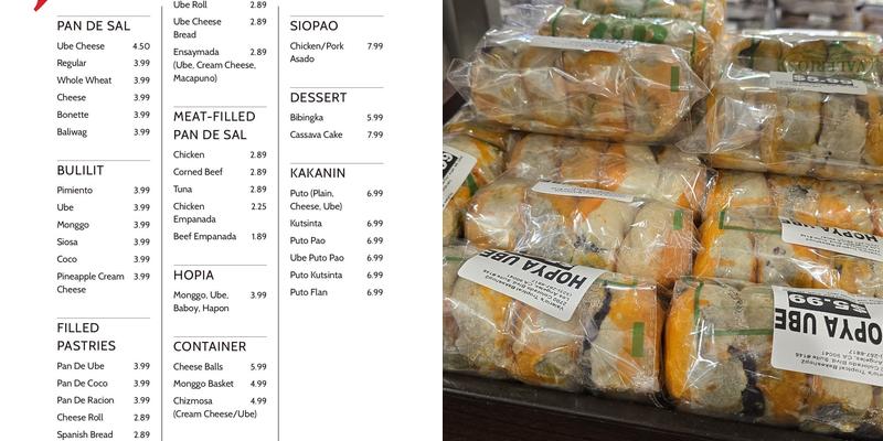 Valerio’s Menu