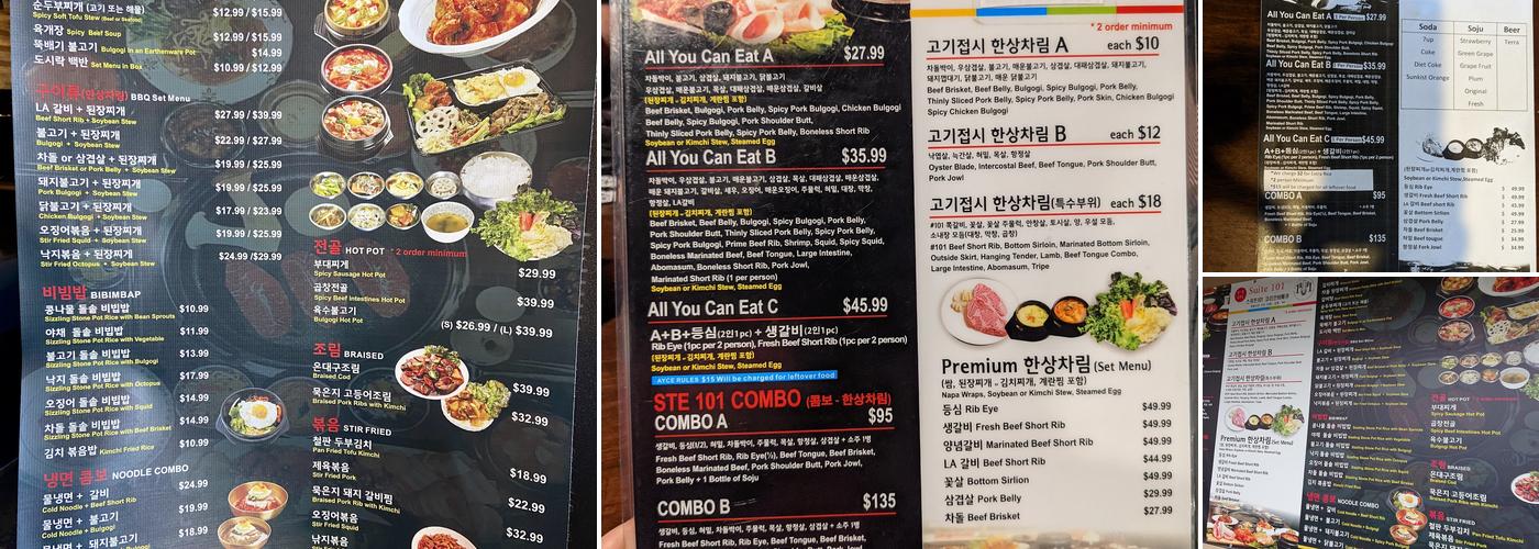 STE 101 Menu