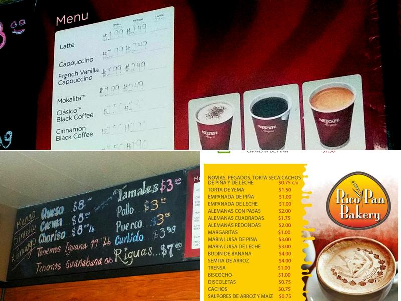 Rico Pan Bakery Salvadoreno Menu