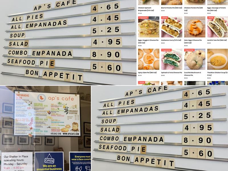AP’S CAFE Menu