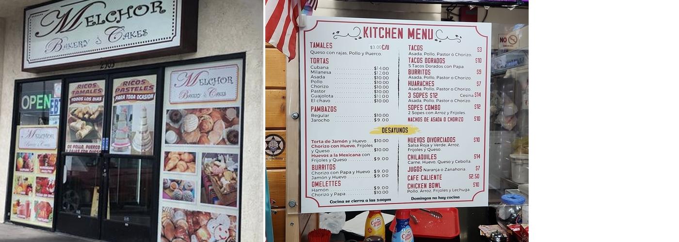 Melchor Bakery Menu