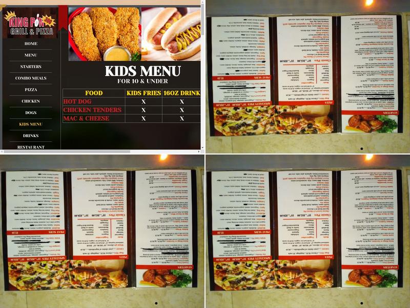 King Pin Grill & Pizza Menu