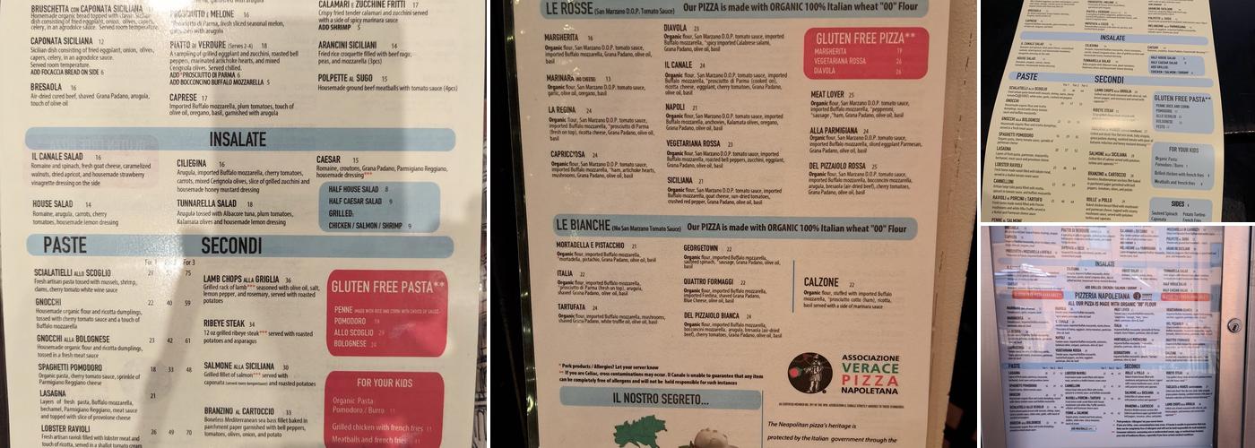 il Canale Menu