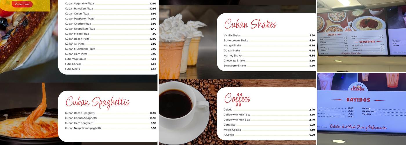 El Palenque Pizzería Cubana Menu