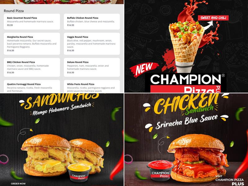 Champion Pizza Plus - Essex Menu