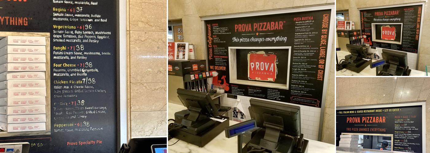 Prova Pizzabar Menu