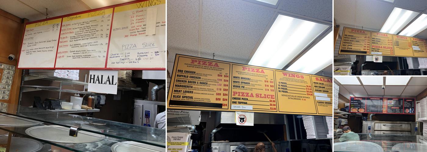 Slice Pizza Menu