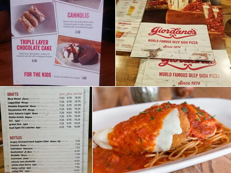 Giordano's Menu