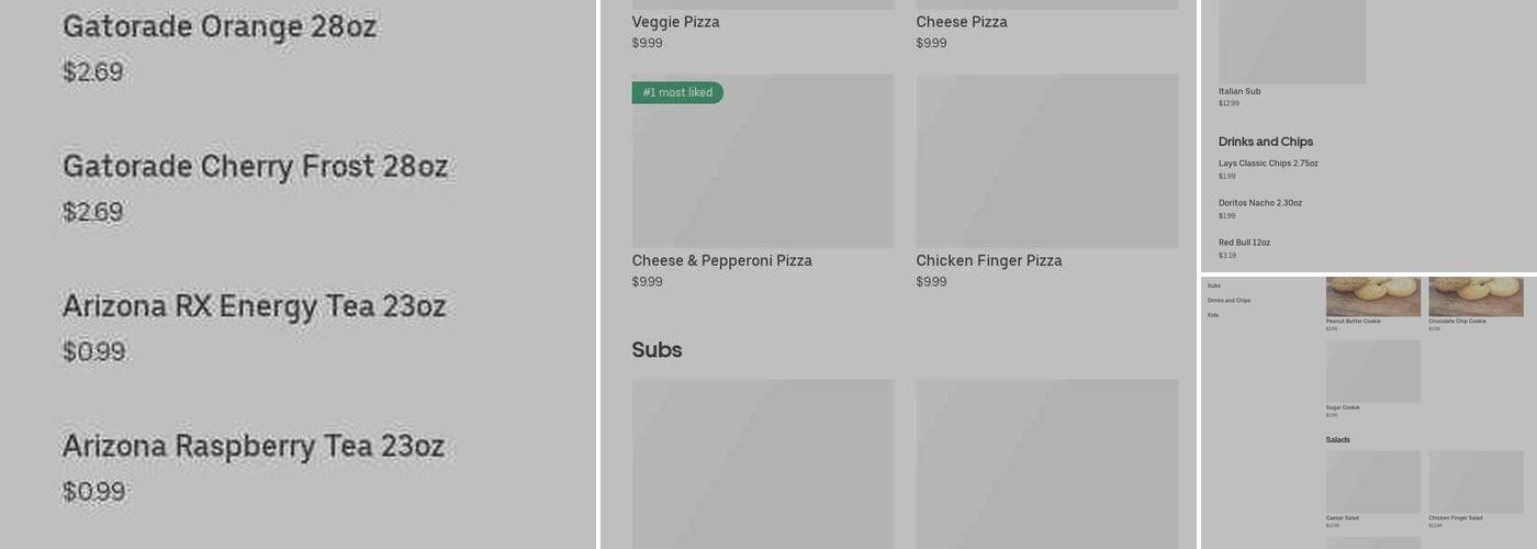 Brick Oven Menu