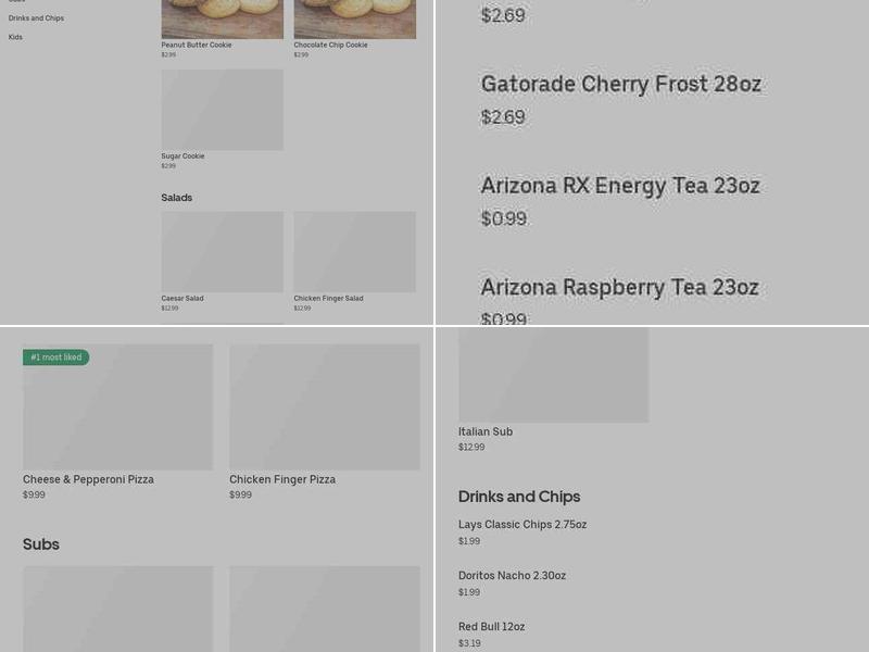 Brick Oven Menu