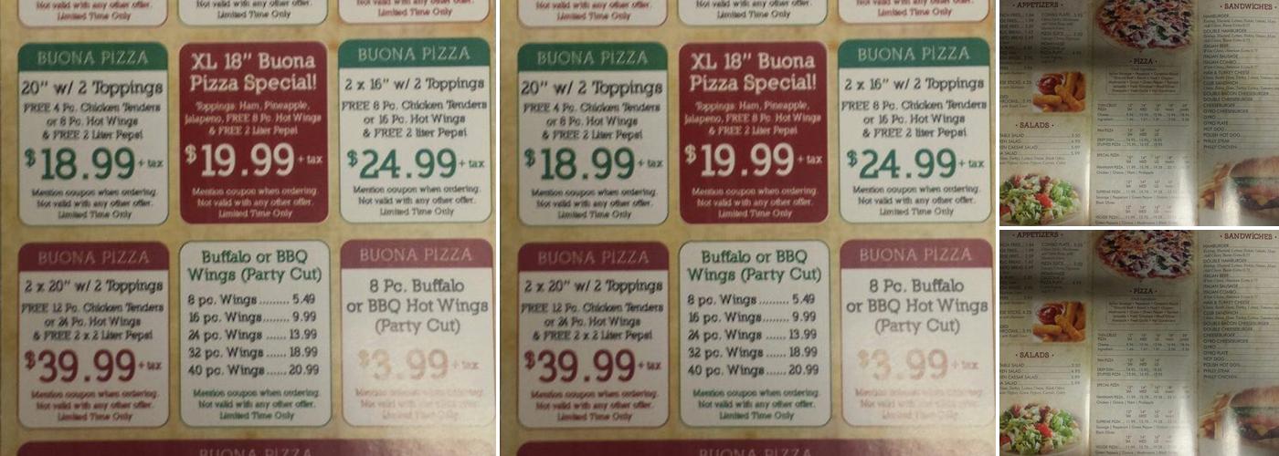 DITOTINOS PIZZA 1 Menu