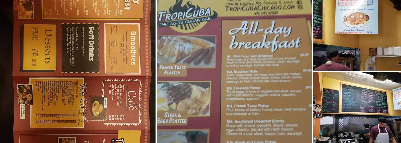 Tropicuba Menu