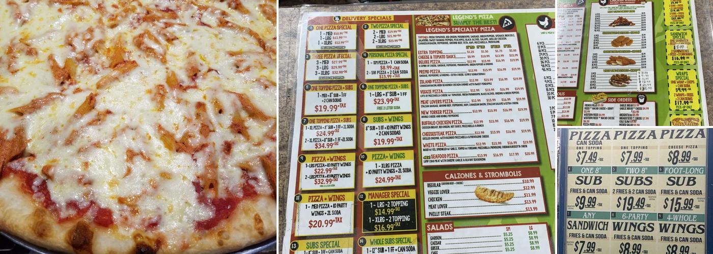 Legend's Pizza Menu