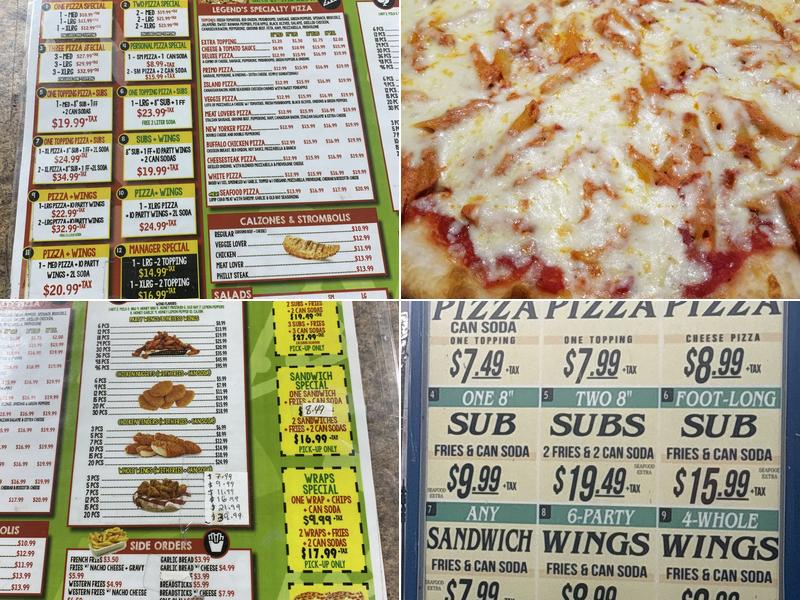 Legend's Pizza Menu