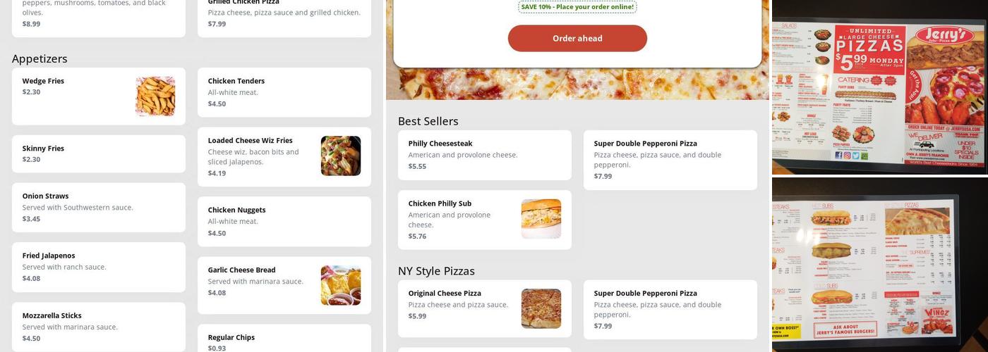 Jerry’s Subs and Pizza Menu