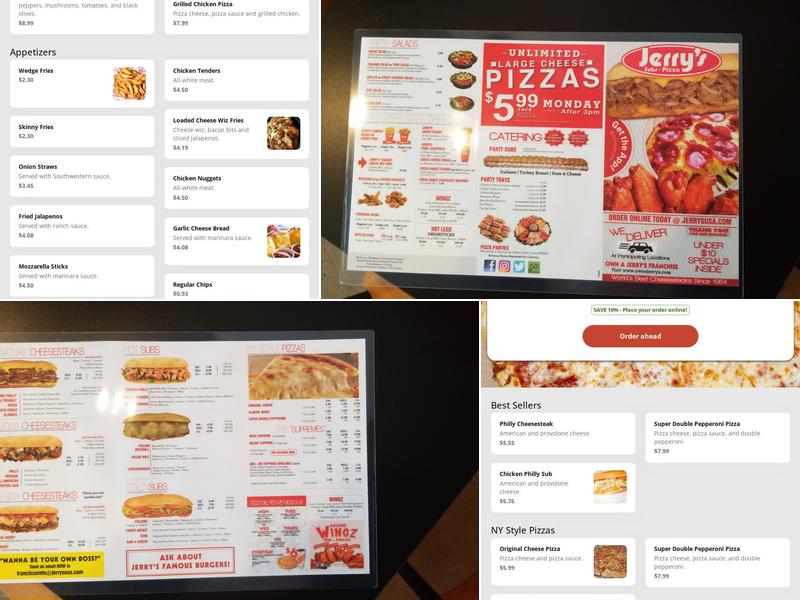 Jerry’s Subs and Pizza Menu