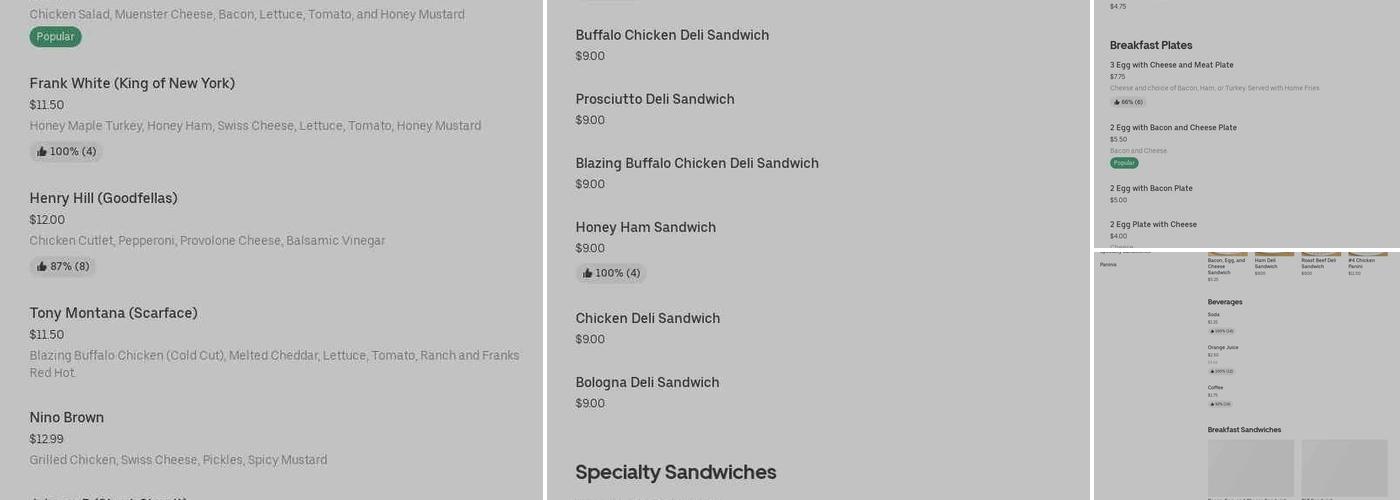 Nonna's Menu
