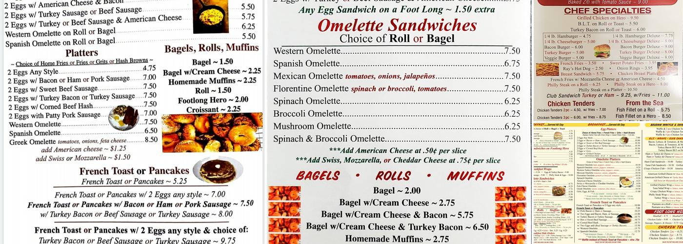 Ray Pizza & Grill Menu
