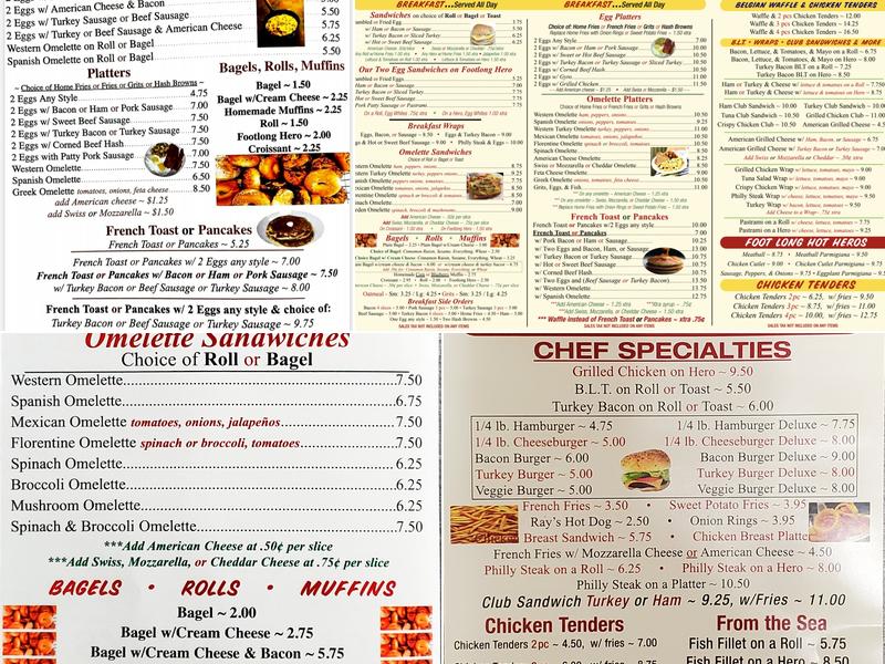 Ray Pizza & Grill Menu