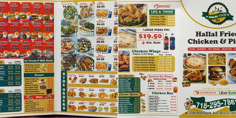 FRIED CHICKEN & PIZZA Menu