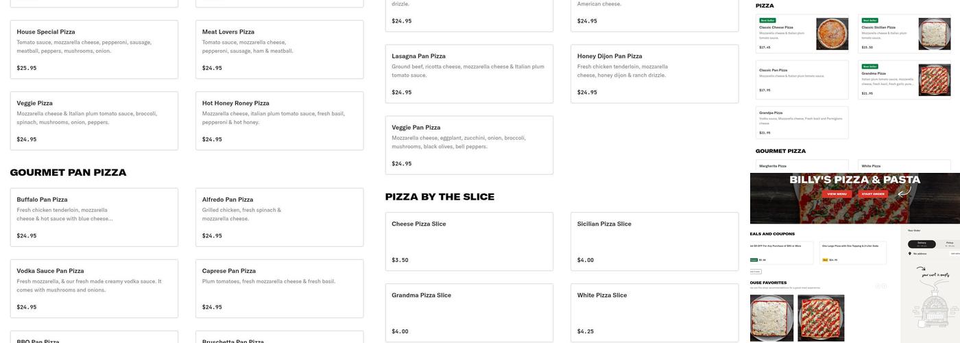Mike's Pizza Menu