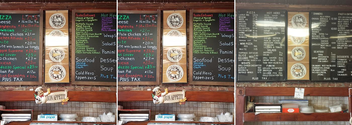 Randazzo's Pizza Menu