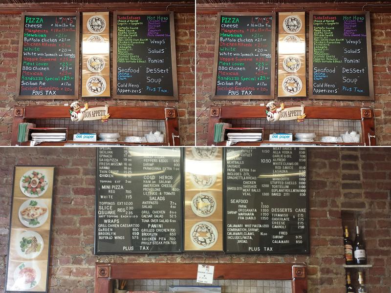 Randazzo's Pizza Menu