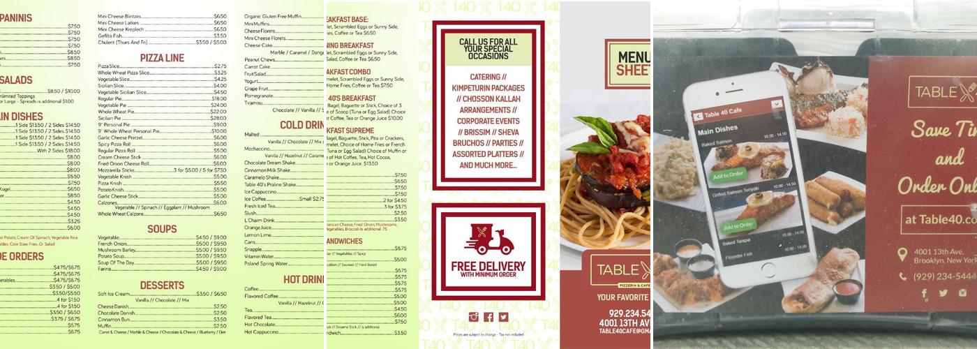 Table 40 Menu