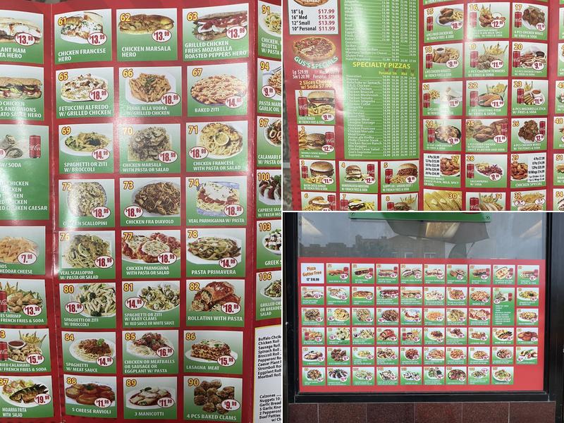 Gus's Pizzeria Menu