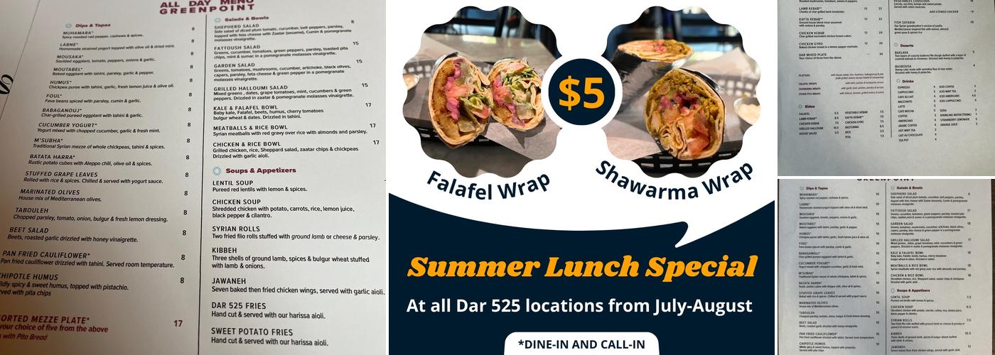 Dar525 Menu