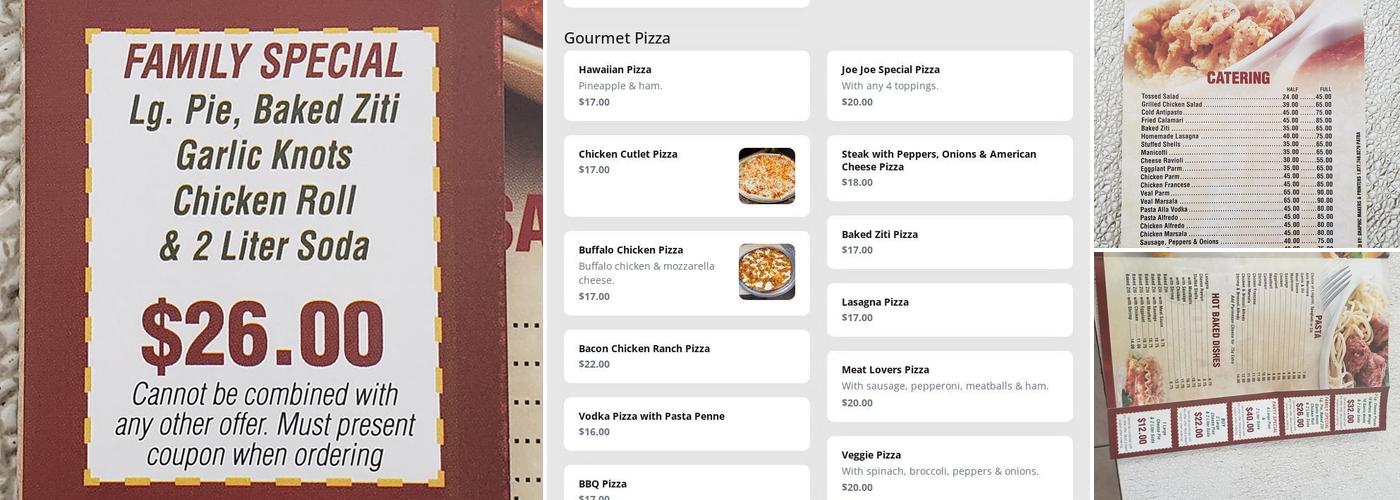 Primo's Famous Pizzeria Menu