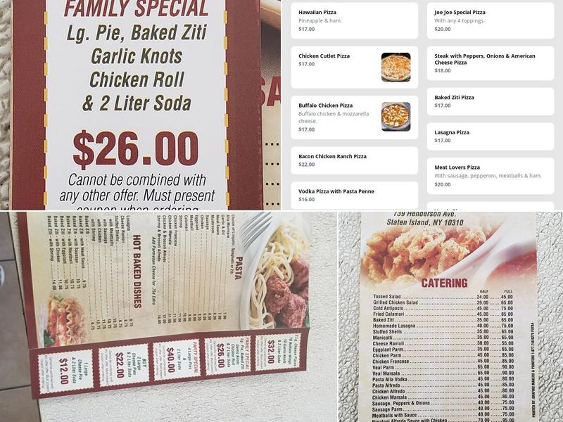 Primo's Famous Pizzeria Menu