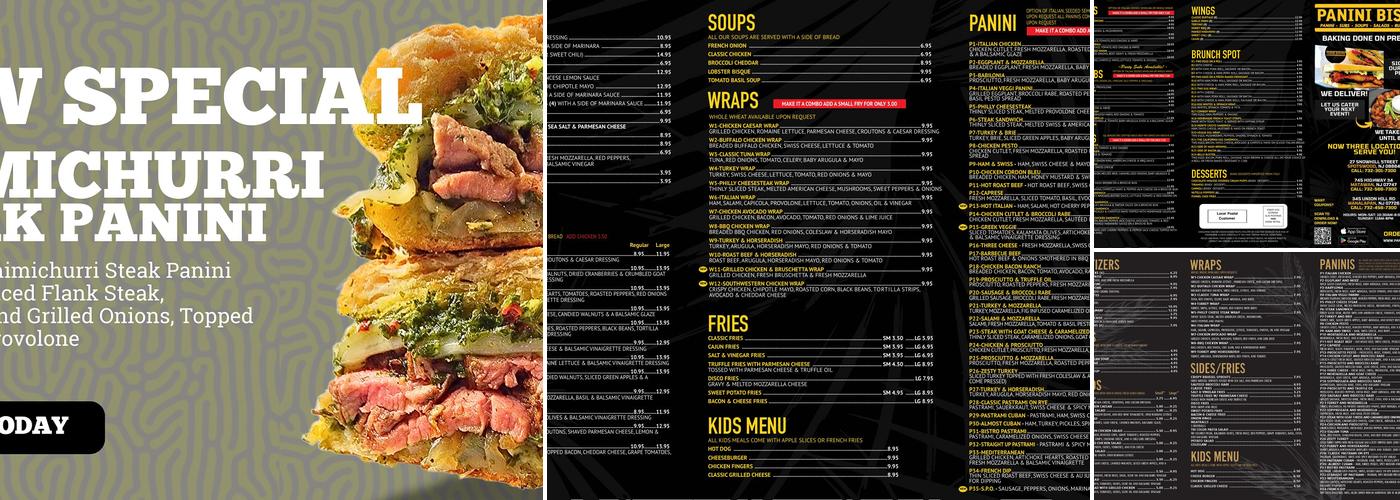 Panini Bistro Menu