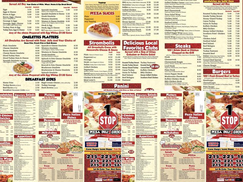 1 Stop Deli & Grocery Menu