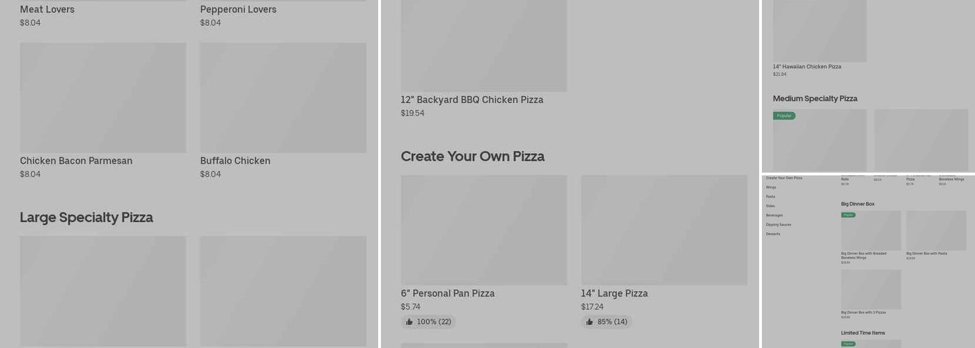 Pizza Hut Menu
