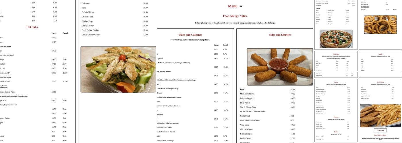 Dimitris Pizza - Weare Menu