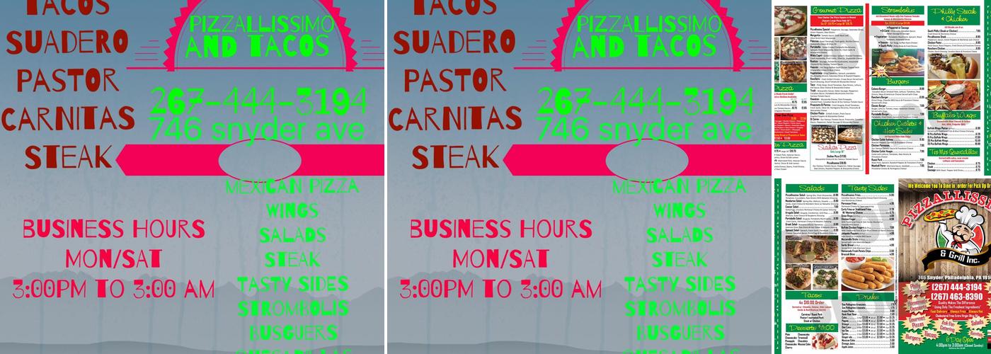 Pizzallissimo & Grill Menu