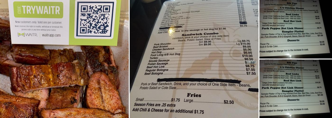 NEELY'S INTERSTATE BBQ Menu