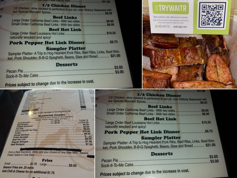 NEELY'S INTERSTATE BBQ Menu