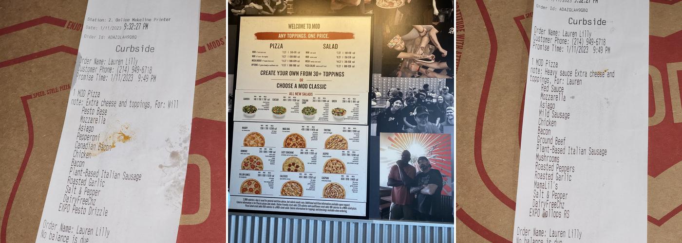 MOD Pizza Menu