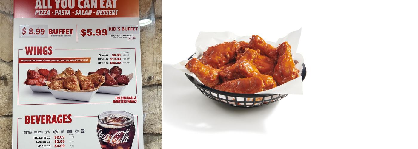 Cicis Pizza Menu
