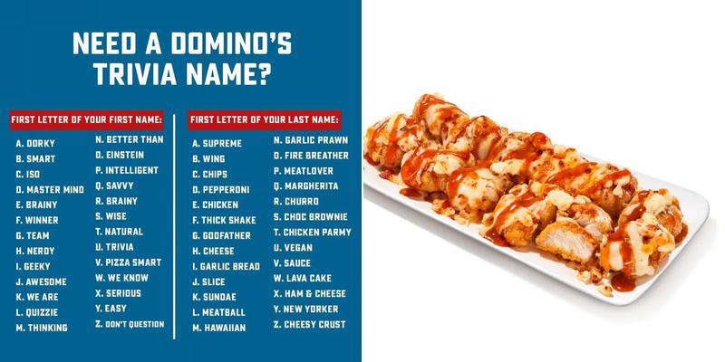 Domino's Pizza Menu