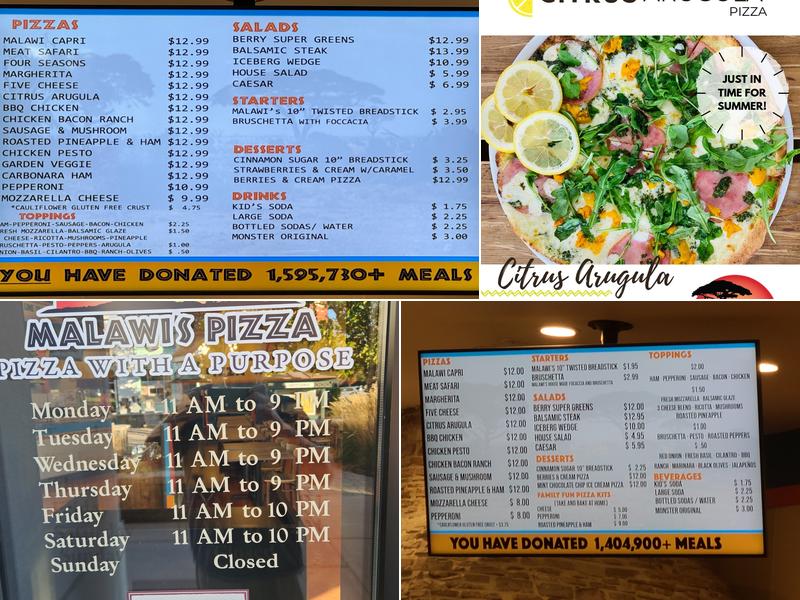 Malawi's Pizza Provo Riverwoods Menu